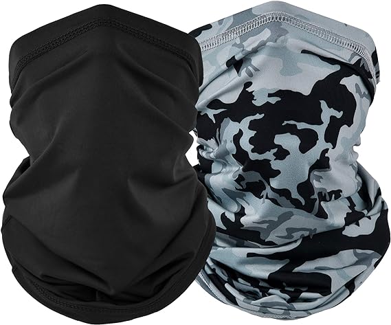 EXski Neck Gaiter Face Mask, Summer Face Gaiter Cooling Breathable for Cycling Fishing Men Women EXSKI