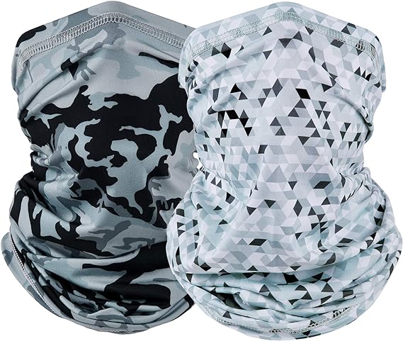 EXski Neck Gaiter Face Mask, Summer Face Gaiter Cooling Breathable for Cycling Fishing Men Women EXSKI