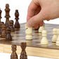 Botack Wooden Chess Sets for Adults with Folding Chess Board & Wood Chess Pieces | Travel & Portable Table Games for Fun Family Game Night EXSKI
