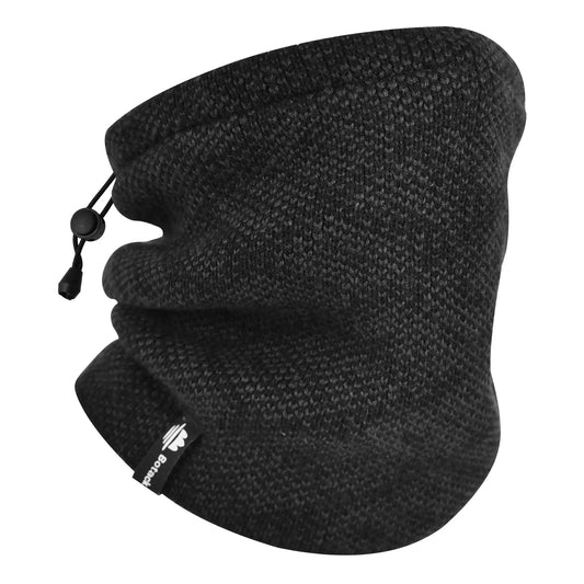 Botack Neck Warmer Gaiter Fleece Knitted Double Layer Winter Neck Scarf 3 in 1 Beanie Hat Mens Women for Skiing Botack
