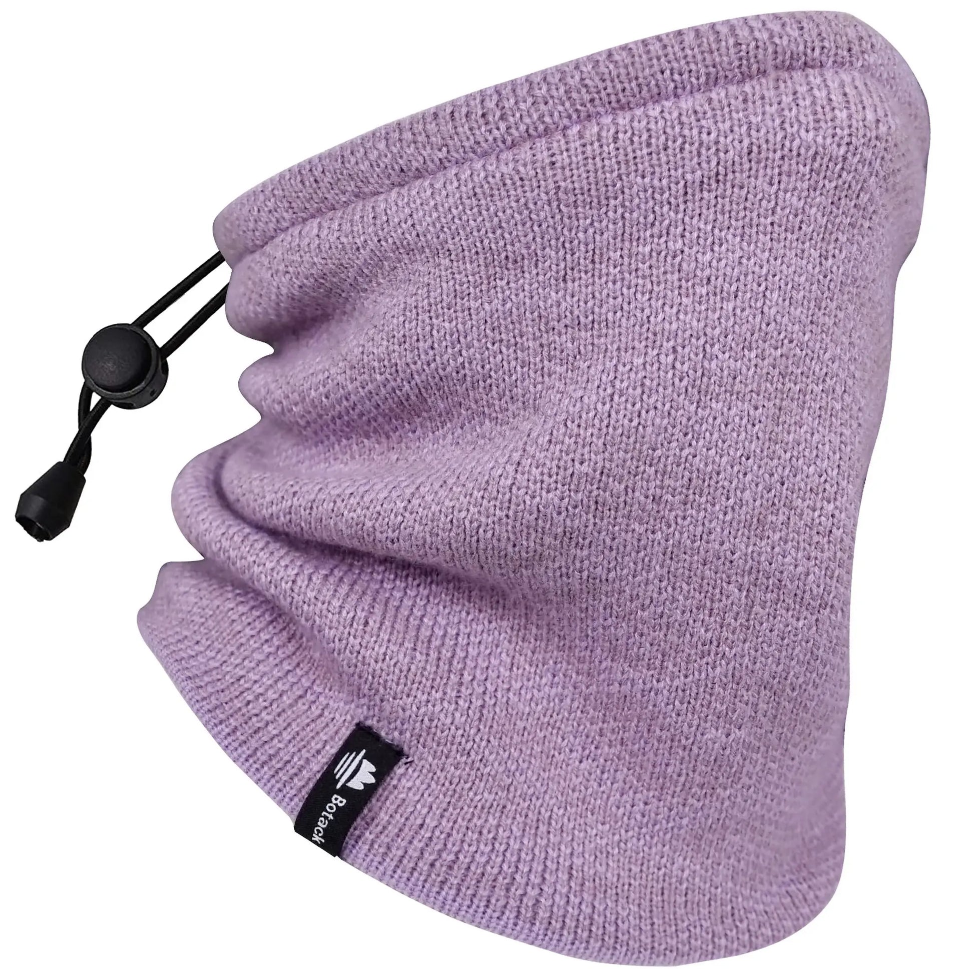 Botack Neck Warmer Gaiter Fleece Knitted Double Layer Winter Neck Scarf 3 in 1 Beanie Hat Mens Women for Skiing Botack