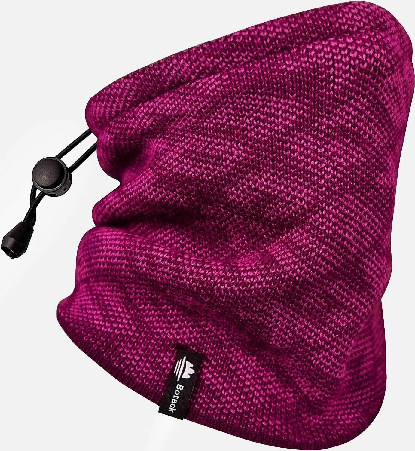 Botack Neck Warmer Gaiter Fleece Knitted Double Layer Winter Neck Scarf 3 in 1 Beanie Hat Mens Women for Skiing Botack