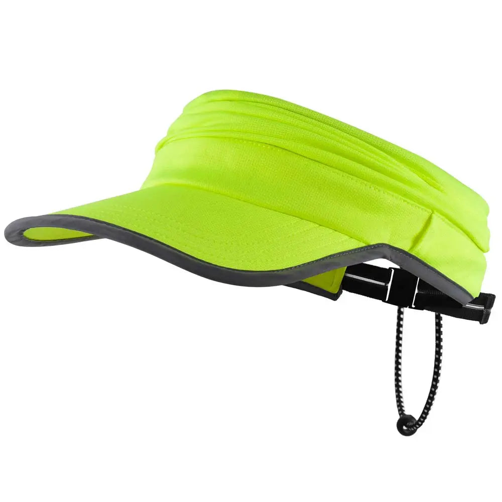 EXSKi Sports Sun Visor in Running Jogging Golf Hat for Men Women Adjustable Cap with Elastic String EXSKI