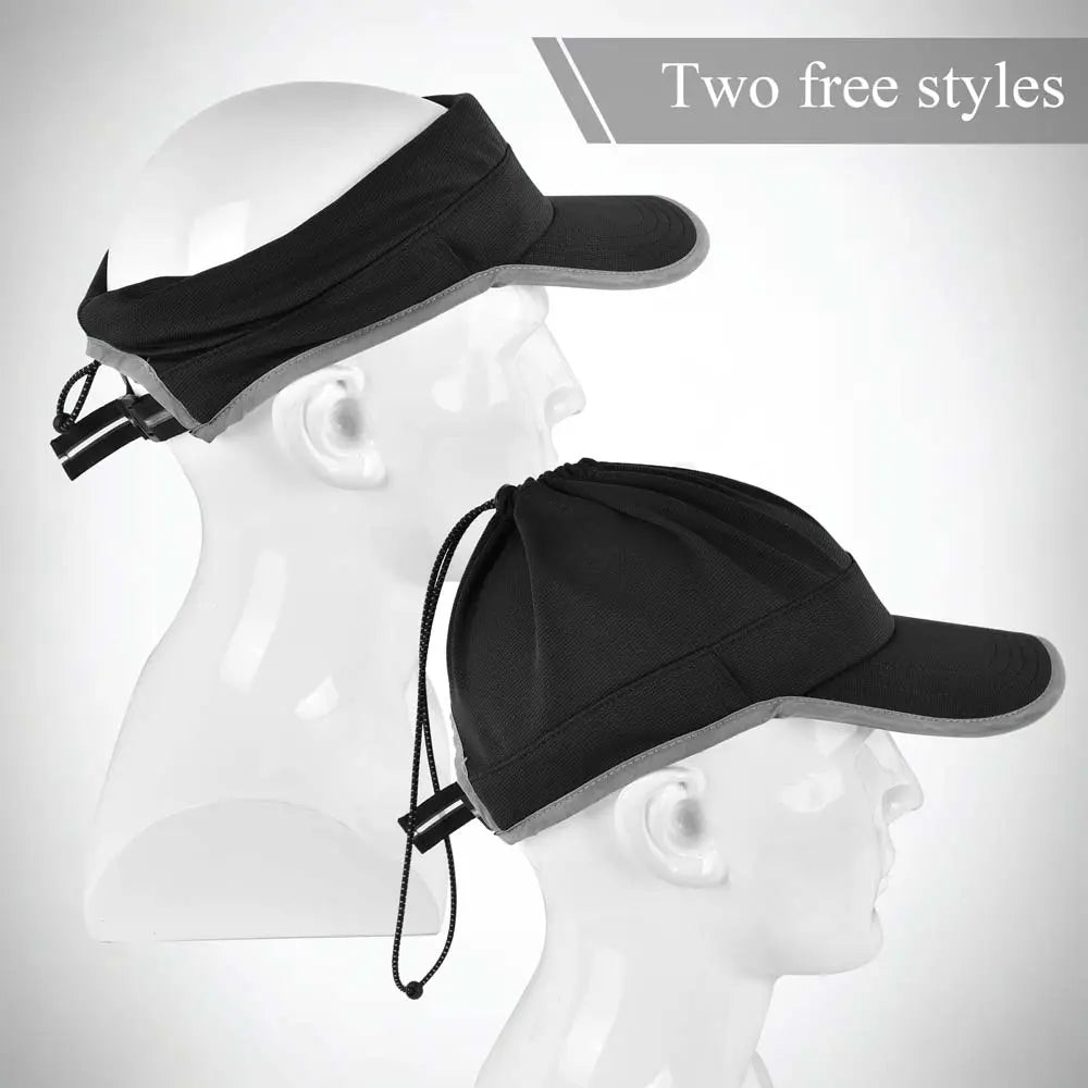 EXSKi Sports Sun Visor in Running Jogging Golf Hat for Men Women Adjustable Cap with Elastic String EXSKI