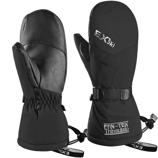EXski -20 Warm Ski Mittens for Men Women, Waterproof Thermal 3M Thinsulate Winter Gloves for Extreme Cold Weather Snowboarding Snowmobiling EXSKI