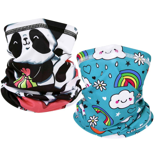 EXski 2 PCS Kids Face Mask Neck Gaiters Face Cover Scarf Summer Breathable for Boys Girls EXSKI