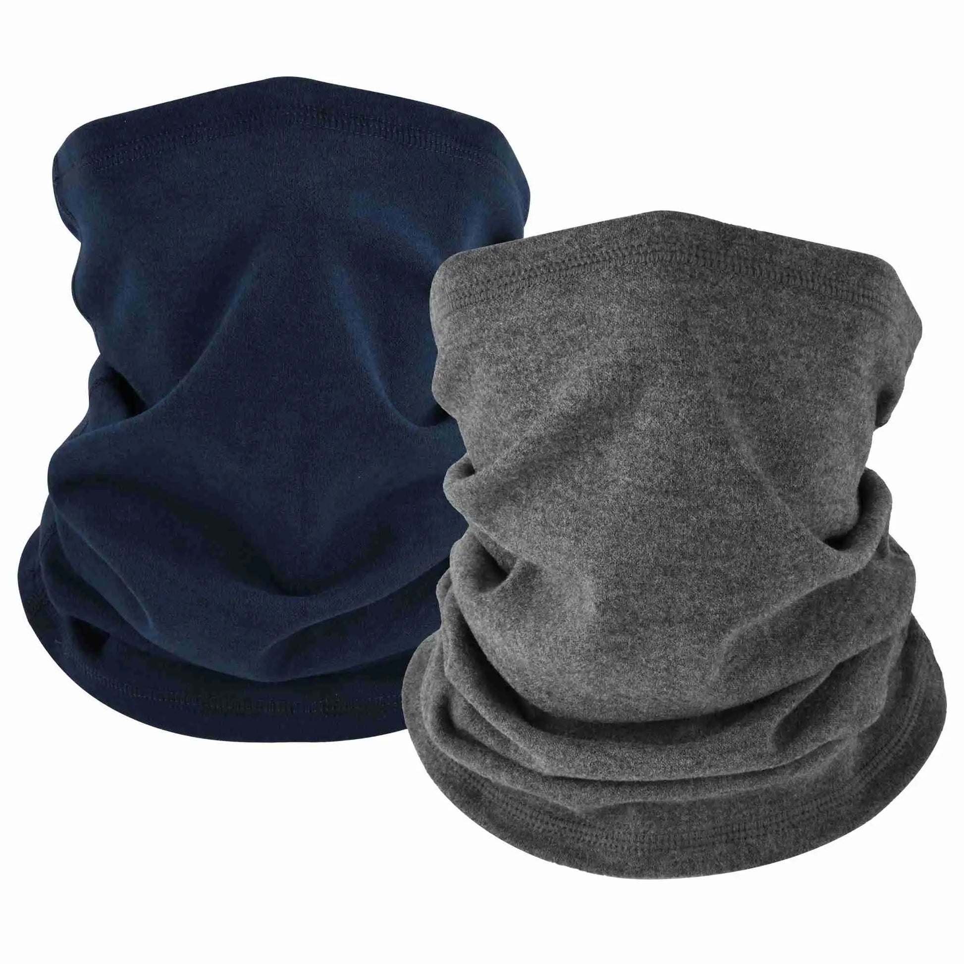 EXski Winter Neck Gaiter Warmer, Soft Fleece Face Mask Scarf for Cold Weather Skiing Cycling Outdoor Sports 2 Packed EXSKI