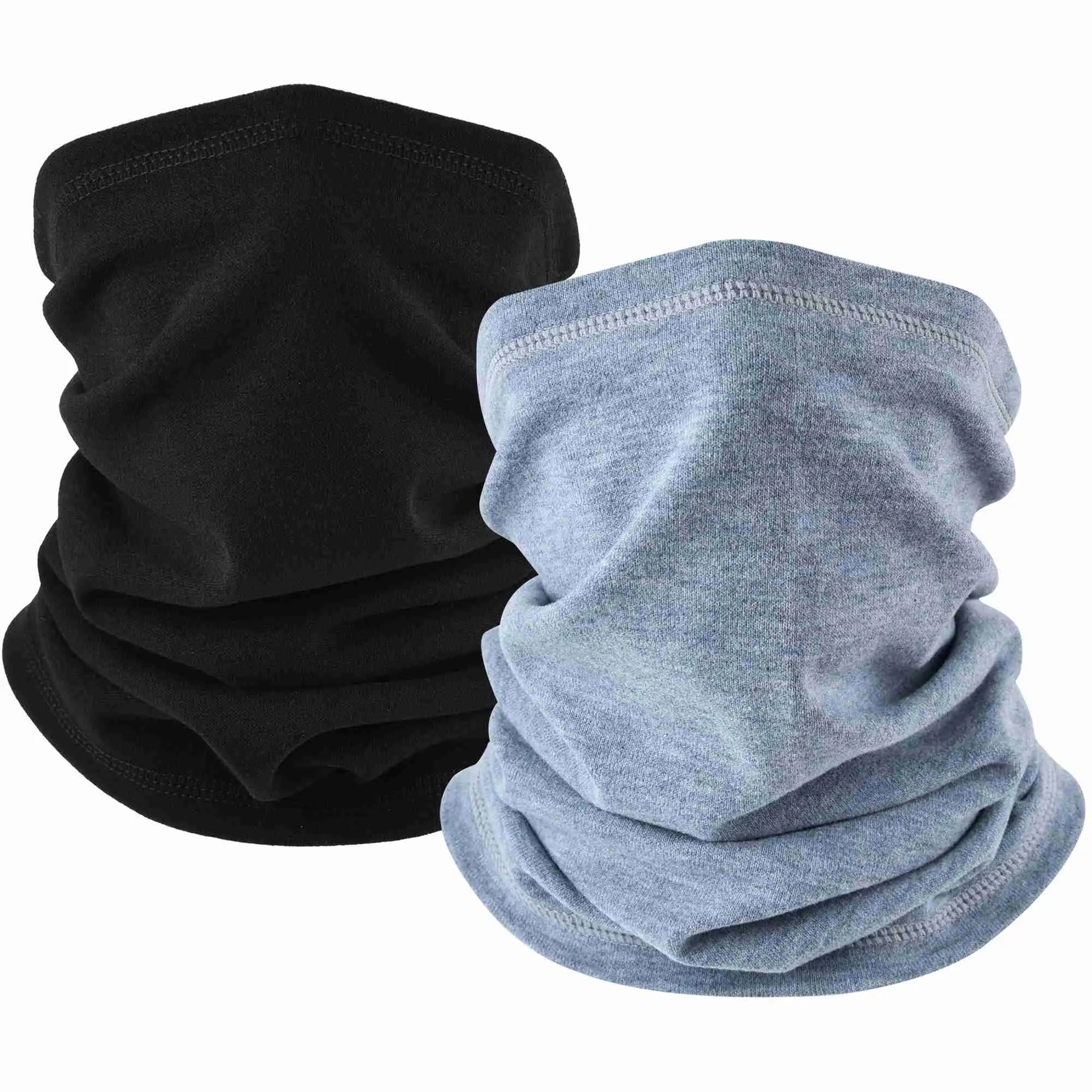 EXski Winter Neck Gaiter Warmer, Soft Fleece Face Mask Scarf for Cold Weather Skiing Cycling Outdoor Sports 2 Packed EXSKI