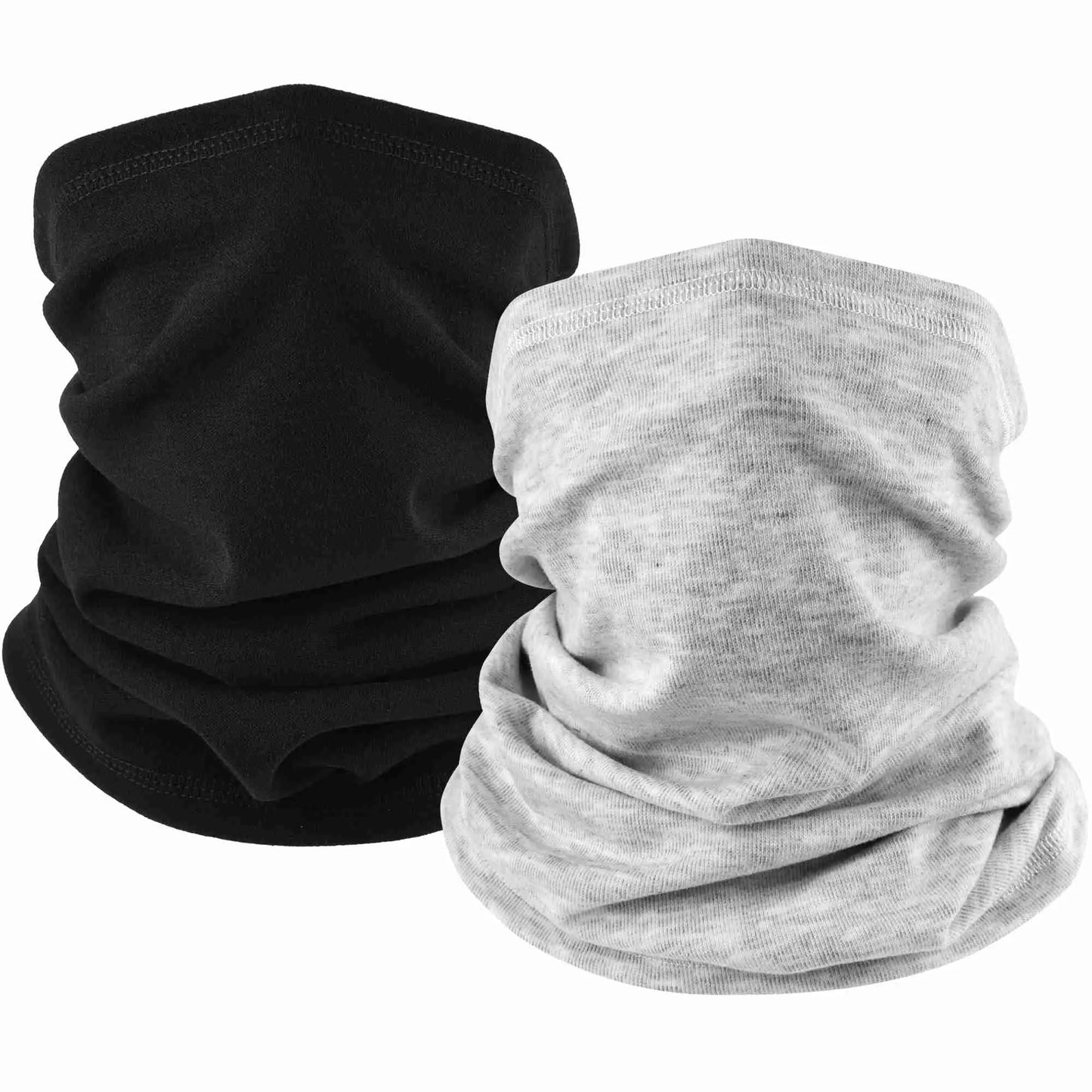 EXski Winter Neck Gaiter Warmer, Soft Fleece Face Mask Scarf for Cold Weather Skiing Cycling Outdoor Sports 2 Packed EXSKI