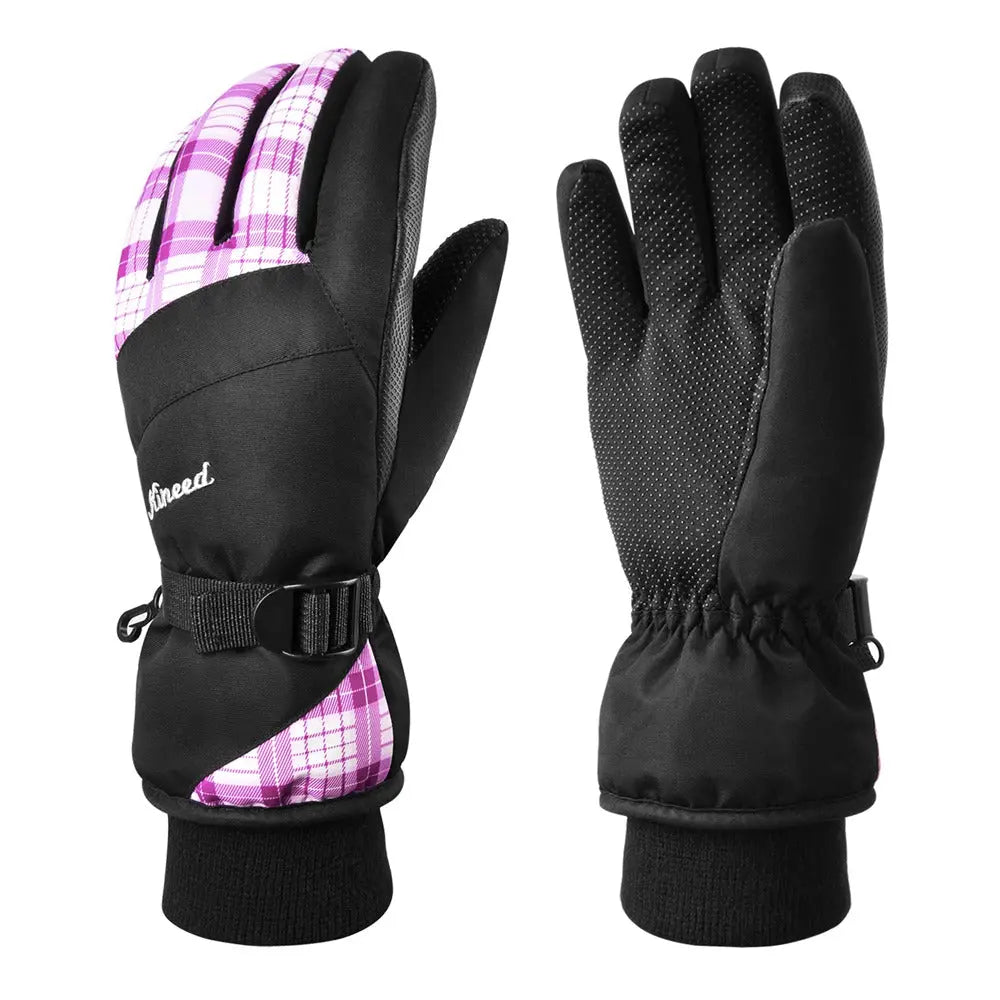 KINEED Waterproof Ski Gloves Touchscreen 3M Thinsulate Winter Warm Snow Gloves for Women Youth EXSKI