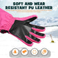 MCTi Kids Gloves Waterproof Winter Warm Snow Ski Gloves Long Cuff Fleece Lined with Reflective Strap MCTi