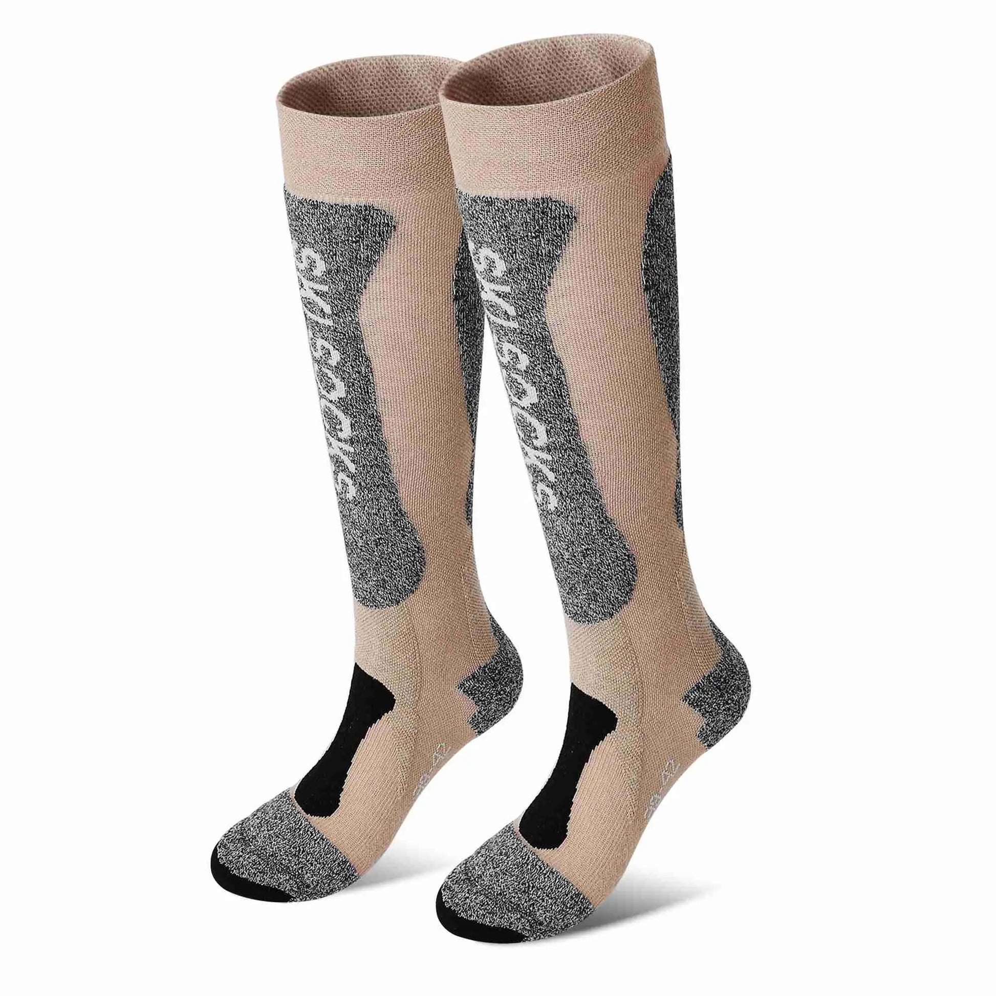 TopAcsy Ski Socks Winter Thermal Thermolite OTC Knee High Snowboard Socks for Men Women (1 Pair / 2 Pairs) TopAcsy
